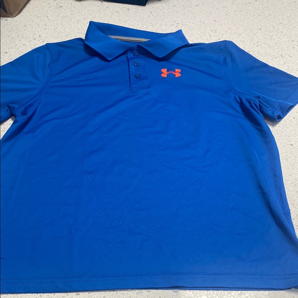 Under Armour Blue and Orange Performance Polo Shirt
